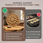 Wooden Deviled Egg Platter for 24, Reversible Serving Tray in 12 inches in Wood, alternate view 5