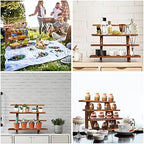 Wooden Display Stand Wood Cupcake Stands Rustic Wood Risers in solid wood, alternate view 5