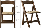 Wooden Folding Chair, Classic-Fruit Wood Color, Set of 4, alternate view 2
