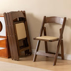 Wooden Folding Chair, Classic-Fruit Wood Color, Set of 4, alternate view 3