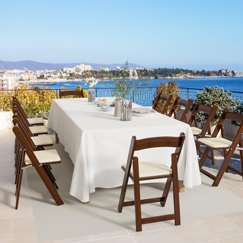 Wooden Folding Chairs with Cushion, Comfortable, Portable and Durable Foldable Seating for Indoor & Outdoor, alternate view 4