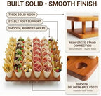 Wooden Food Cone Holder, 36 Slots, 100 Cones, 100 Picks in Light Brown, alternate view 6