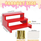Wooden Lollipop Holder, Dessert Display for Wedding & Birthday Party Tables in Red-1P, alternate view 3