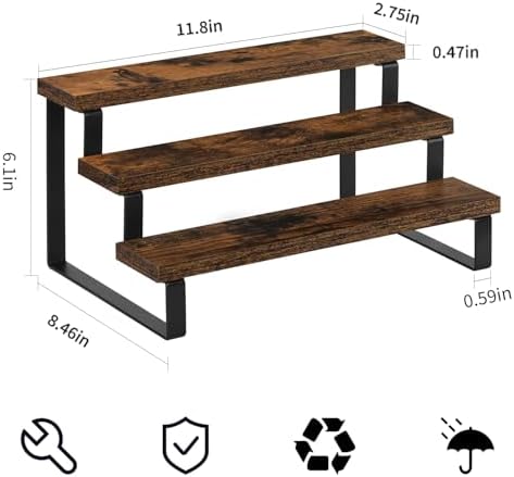 Wooden Perfume Organizer, Tiered Cologne Organizer for Men, Cologne Stand Perfume Stand, Risers Display Stands, alternate
