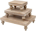Wooden Riser for display, Natural, Set of 3 in Natural