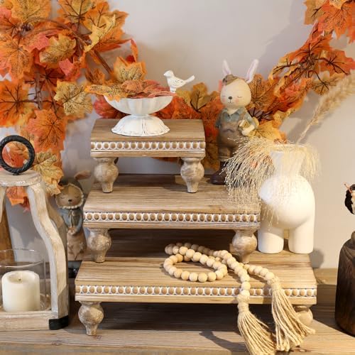 Wooden Riser for display, Natural, Set of 3 in Natural, alternate view 2