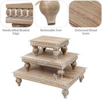 Wooden Riser for display, Natural, Set of 3 in Natural, alternate view 4