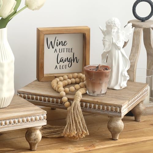 Wooden Riser for display, Natural, Set of 3 in Natural, alternate view 6