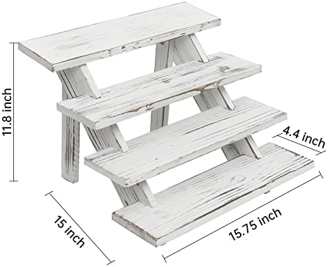 Wooden Rustic Cupcake Stand for 24 Cupcakes, Stepped Wood Display Stand for Weddings, Tiered Party Table Display, alternate