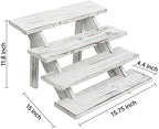 Wooden Rustic Cupcake Stand for 24 Cupcakes, Stepped Wood Display Stand for Weddings, Tiered Party Table Display, alternate