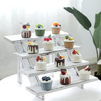 Wooden Rustic Cupcake Stand for 24 Cupcakes, Stepped Wood Display Stand for Weddings, Tiered Party Table Display, alternate