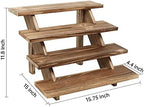 Wooden Rustic Cupcake Stand for 24 Cupcakes, Stepped Wood Display Stand for Weddings, Tiered Party Table Display, alternate