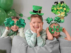 Wooden St. Patrick's Day Door Decorations Sign - Lucky Irish Welcome Signs with Shamrock Wreath for Front Door, alternate