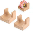 Wooden Taco Holder Stand for Sushi Hand Roll, Temaki & Sushi Roll - 1/2/3/5 Slot Sushi Display Tray, Natural
