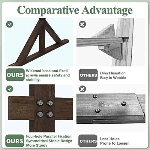 Wooden Wedding Arch Frame Square Wood Arch Backdrop Stand 7.2ft, alternate view 4