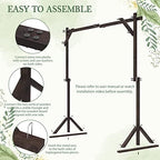 Wooden Wedding Arch Frame Square Wood Arch Backdrop Stand 7.2ft, alternate view 5