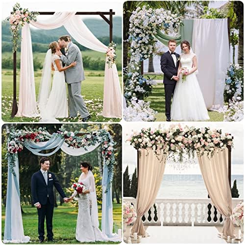 Wooden Wedding Arch Frame Square Wood Arch Backdrop Stand 7.2ft, alternate view 6