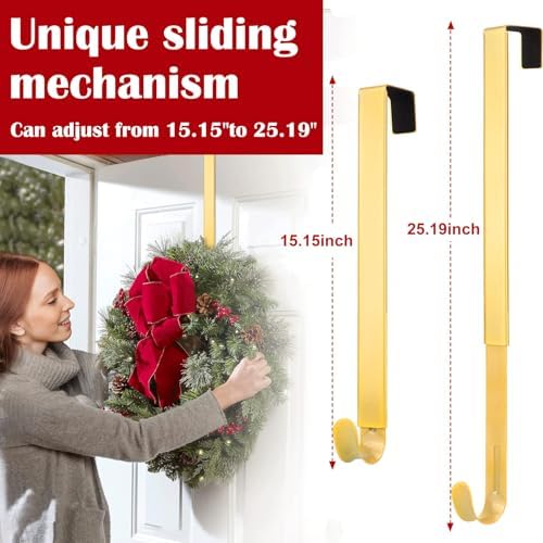 Wreath Door Hanger, Adjustable Wreath Hangers for Front Door from 15 to 25“, alternate view 2