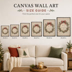 Wreath Framed Christmas Wall Art, Farmhouse Merry Christmas Canvas Pictures, alternate view 6