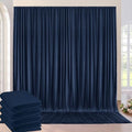 Wrinkle Free 20ft×10ft Navy Blue Backdrop Curtains for Parties, 4 Panels 5×10ft Thick Silky Polyester Navy Photo