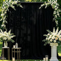 Wrinkle Free Black Backdrop Curtain Drapes 10x10ft, 2-Pack 5x10ft in 10x10ft (W5'xH10', 2 Panels) in Black