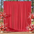 Wrinkle Free Red Backdrop Curtains for Parties, Thick Fabric Photo Backdrop Drapes for Christmas Photography