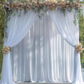 Wrinkle Free White Backdrop Curtain for Parties 20x7ft Soft Fabric Drapes Wedding White Curtain Backdrop for