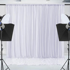 Wrinkle Free White Backdrop Curtain for Parties 30x7ft Soft Fabric Drapes Wedding White Curtain Backdrop for, alternate view