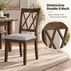 X-Back Dining Chairs Set of 4, Upholstered Side Chairs, alternate view 3
