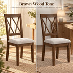 X-Back Dining Chairs Set of 4, Upholstered Side Chairs, alternate view 7