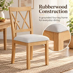 X-Back Dining Chairs Set of 6, Upholstered Side Chairs, alternate view 5