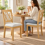 X-Back Dining Chairs Set of 6, Upholstered Side Chairs, alternate view 6