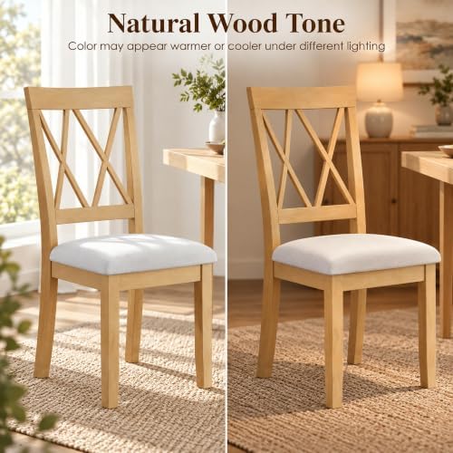 X-Back Dining Chairs Set of 6, Upholstered Side Chairs, alternate view 7