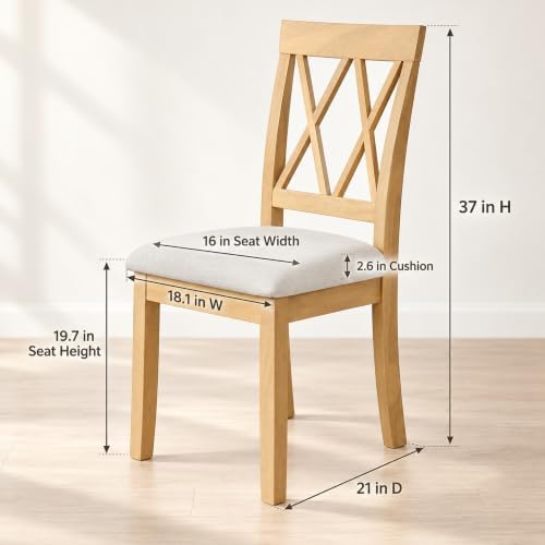 X-Back Dining Chairs Set of 8, Upholstered Side Chairs, alternate view 2