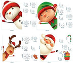 XIMISHOP 82PCS Christmas Snowflake Window Clings Stickers for Glass, Xmas Decals Christmas Decorations Indoor, alternate view