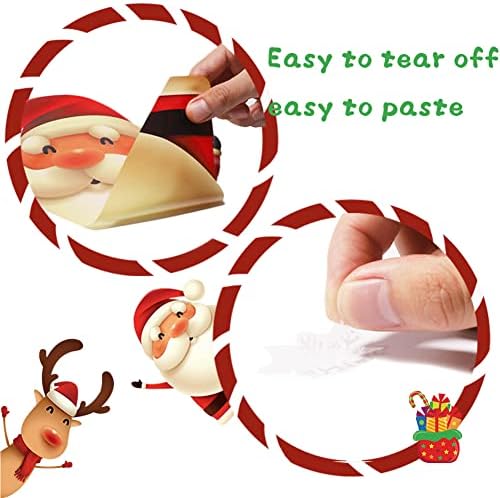 XIMISHOP 82PCS Christmas Snowflake Window Clings Stickers for Glass, Xmas Decals Christmas Decorations Indoor, alternate view