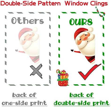 XIMISHOP 82PCS Christmas Snowflake Window Clings Stickers for Glass, Xmas Decals Christmas Decorations Indoor, alternate view