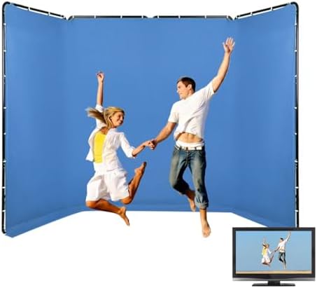 XPSYQIC 7.87ft*13.12ft Large Blue Screen Backdrop Support System