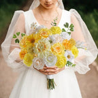 Yellow Artificial Flowers Combo for Wedding & Home Decor in Yellow, alternate view 6