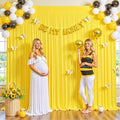 Yellow Backdrop Curtain for Parties Wrinkle Free Lemon Yellow Photo Curtains Backdrop Drapes Fabric Decoration