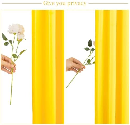 Yellow Backdrop Curtain for Parties Wrinkle Free Lemon Yellow Photo Curtains Backdrop Drapes Fabric Decoration, alternate