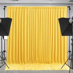 Yellow Backdrop Curtains 8 x 10 ft for Photo Background Wrinkle Free Drapes in W4' x H10'(2 panels) in Yellow, alternate view
