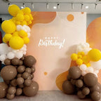 Yellow Brown White Balloon Garland Arch Kit, 155Pcs Latex Balloons Different Size 18 12 10 5 inch for Birthday, alternate