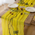 Yellow Cheesecloth Summer Table Runner 120 Inches for Party Home Decor