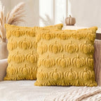 Yellow Fall Pumpkin Throw Pillow Covers 18x18 Inch in 18x18 Inch
