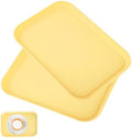 Yellow Plastic Serving Platters and Trays, Serving Dishes for Entertaining, Rectangular Platters for Serving