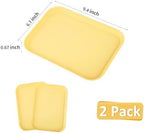 Yellow Plastic Serving Platters and Trays, Serving Dishes for Entertaining, Rectangular Platters for Serving, alternate view