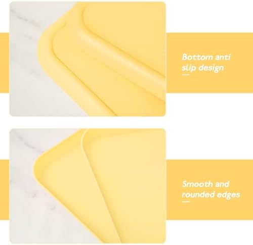 Yellow Plastic Serving Platters and Trays, Serving Dishes for Entertaining, Rectangular Platters for Serving, alternate view