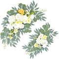 Yellow White Artificial Arch Flowers for Wedding Arch Decor