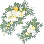 Yellow White Artificial Arch Flowers for Wedding Arch Decor